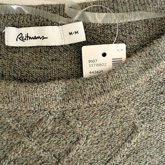 REITMANS Green Knit Sweater NWT - size M - Picture 4 of 5